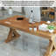 Grande table de bureau moderne tout en bois massif-1539540645