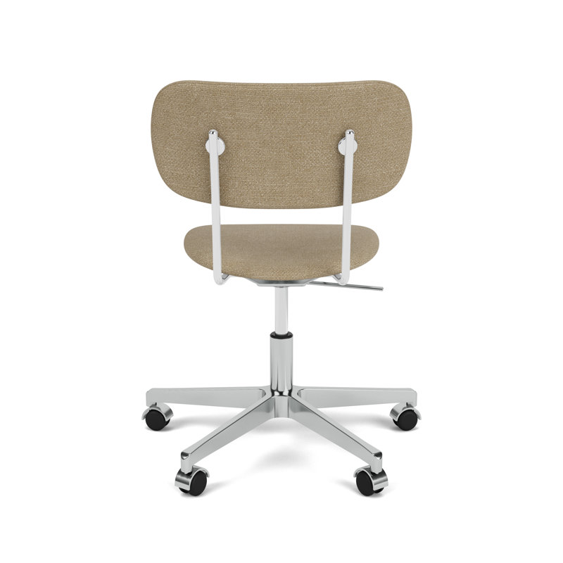Co Swivel Task Chair, Beige, Natural Oak/Silver, Acrylic Blend