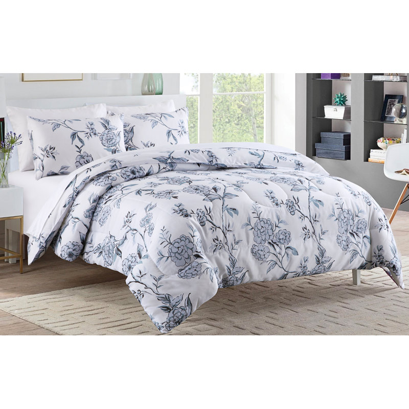 Ensemble d'édredon réversible Carruth, Édredon double et 2 taies décoratives