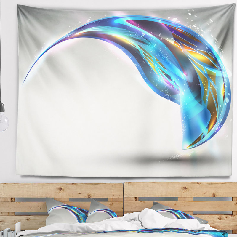 Tapisserie fantaisie abstraite fantastique, H 32 po x l 39 po