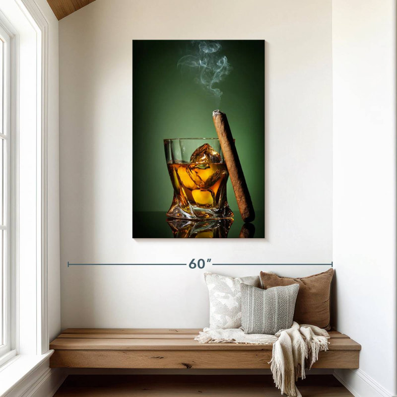 Yarlin Cold Whiskey And Cigar, 45" H x 30" W