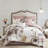 Blush King Comforter - 8 Piece Cotton Printed, Style With Soft Floral Design And Decorative Pillows Elegant Bedroom Decor-124523210-124523211