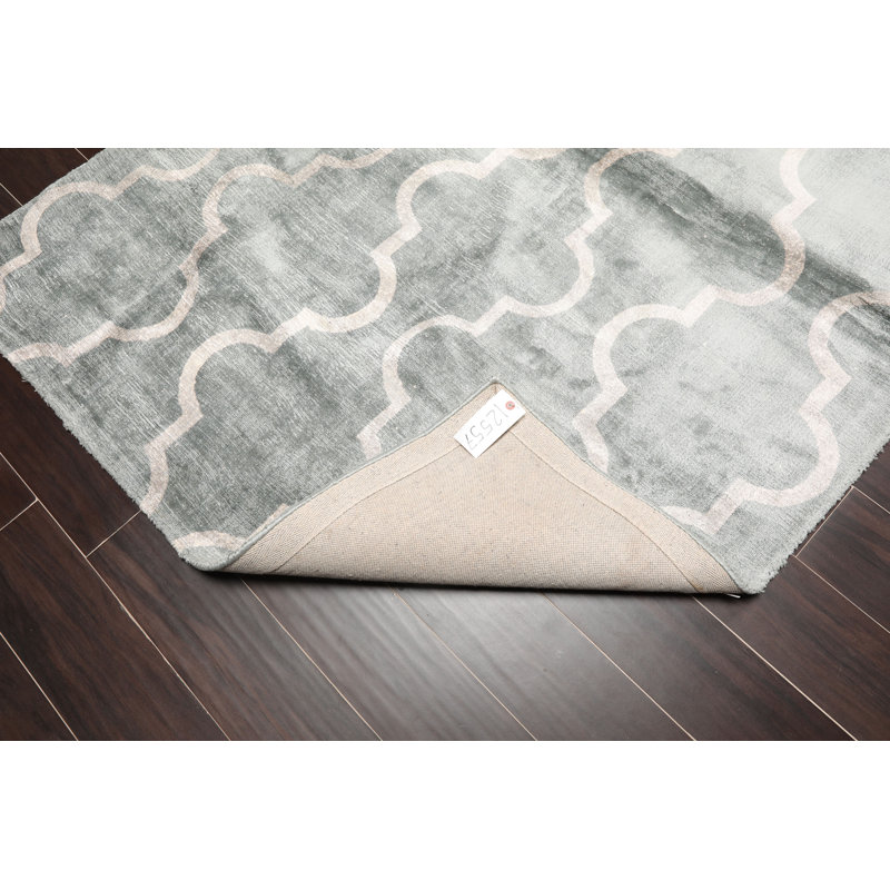 Tapis bleu touffeté à la main Sharonville