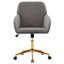 Fauteuil de bureau ergonomique en velours gris