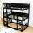 Kawtar Versatile Twin Over Twin Over Twin Detachable Triple Bunk Bed With Guardrails, Ladders-1679359802