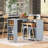 K&K Rolling Kitchen Island With Extended Table, Kitchen Island On Wheels With LED Lights,Power Outlets And 2 Fluted Glass Doors, Kitchen Island With A Storage Compartment And Side 3 Open Shelves-1464028077