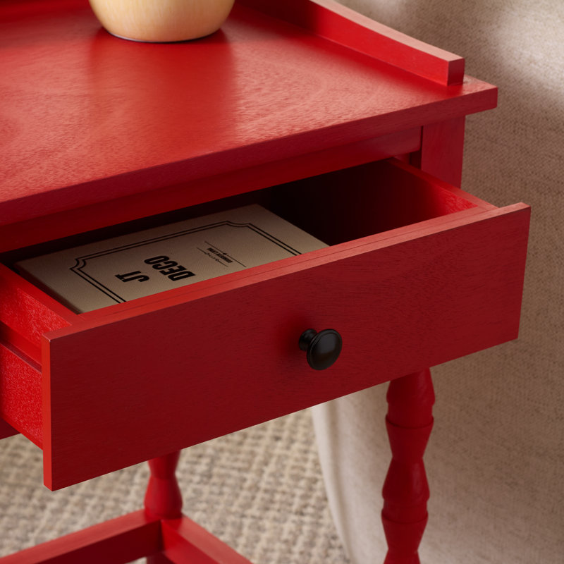 End Table, Bright Red