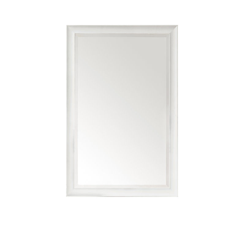 Miroir de salle de bain Glenbrooke, 38 po x 26 po, Blanc brillant