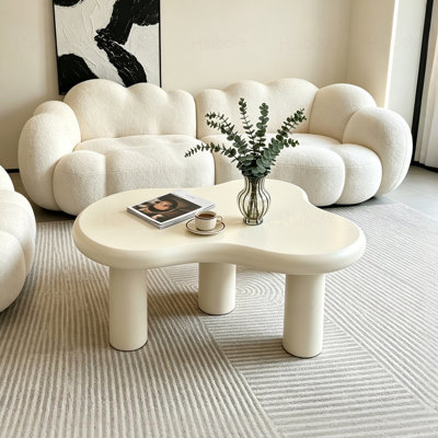 Table basse Cloud, table basse en bois pour le salon, tables d'appoint avec 3 pieds, petites tables à thé pour le balcon, le patio, la chambre à coucher
