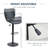 Swivel Upholstered Adjustable Height Counter Stool with Metal Frame-538647824