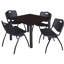 Plateau de table Kee Square, 4 chaises empilables-614626948-614626949-614626945