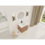 Meuble-lavabo mural de 24 po avec lavabo en céramique blanche et porte à fermeture en douceur, peu encombrant et élégant-205578233