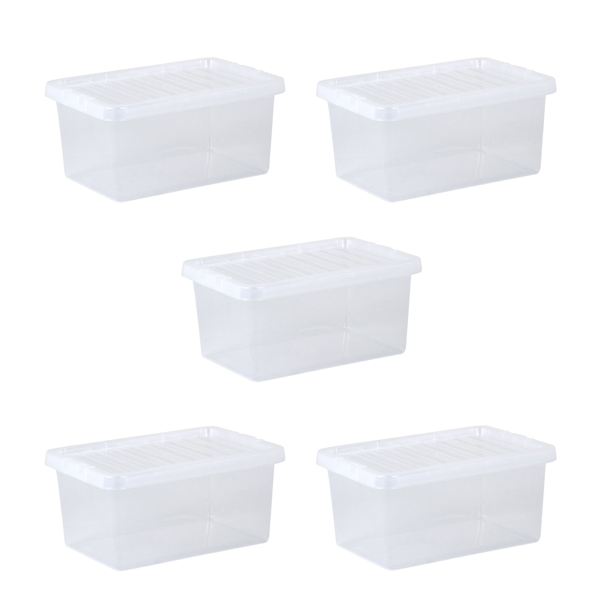 Rebrilliant Wham Crystal 11L Plastic Storage Box & Lid Clear | Wayfair ...