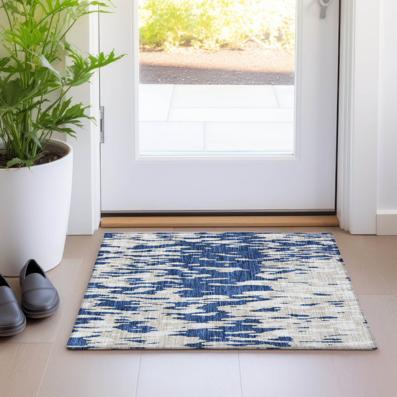 Tapis rectangulaire Aleighna avec envers antidérapant, Rectangle 1 pi 8 po x 2 pi 6 po