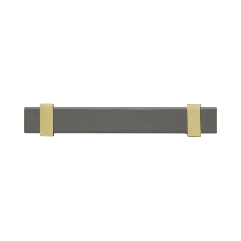 Overton Brushed Gold and Black Chrome Cabinet Bar Pull