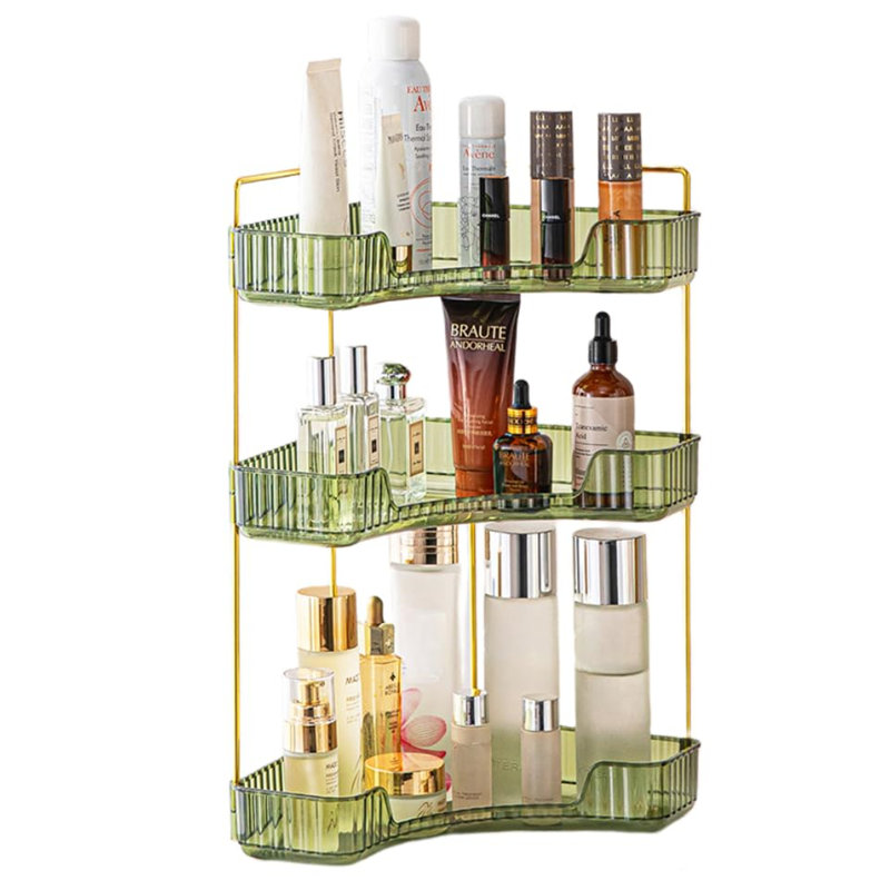 Awbree Plastic Makeup Organiser, Green