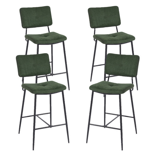 Anaijah Upholstered Counter Stool with Metal Frame
