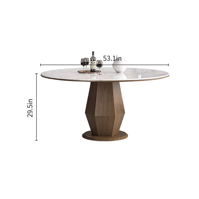 White Light Microlite Solid Wood Dining Tables, 29.5"H x 53.1"L x 53.1"W