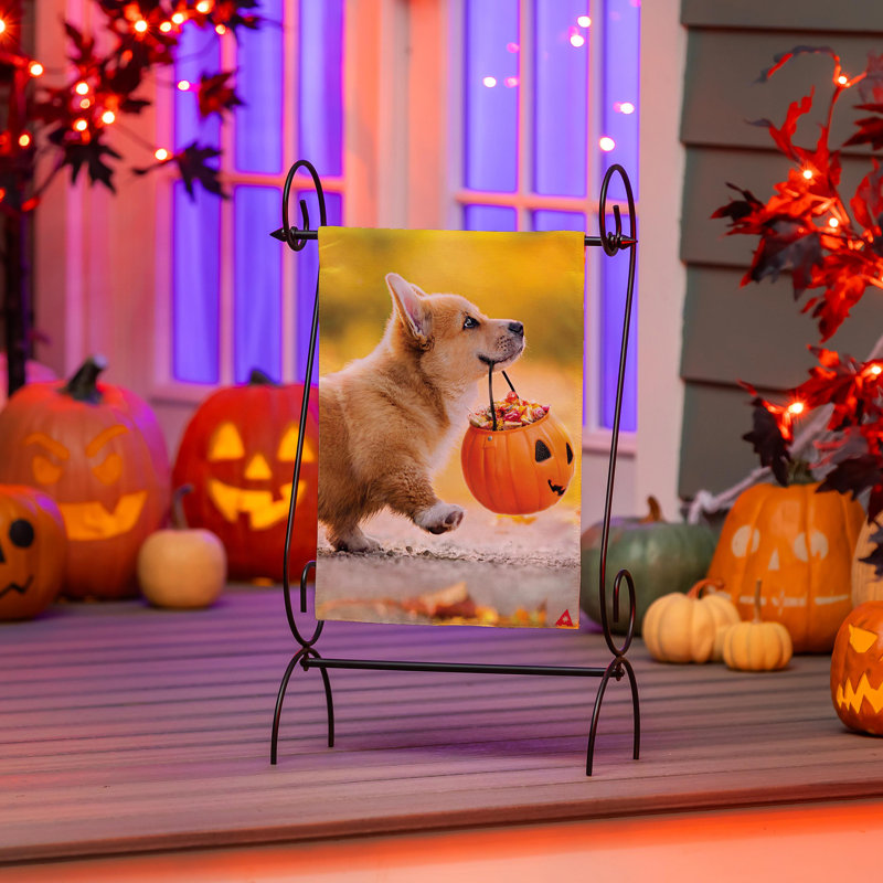 Drapeau de jardin en suède pour chien