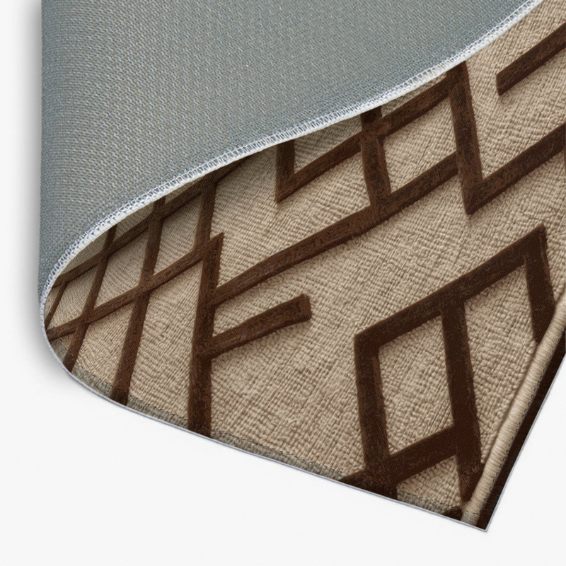 Tapis intérieur et extérieur beige Trellis, Rectangulaire 2 pi x 3 pi