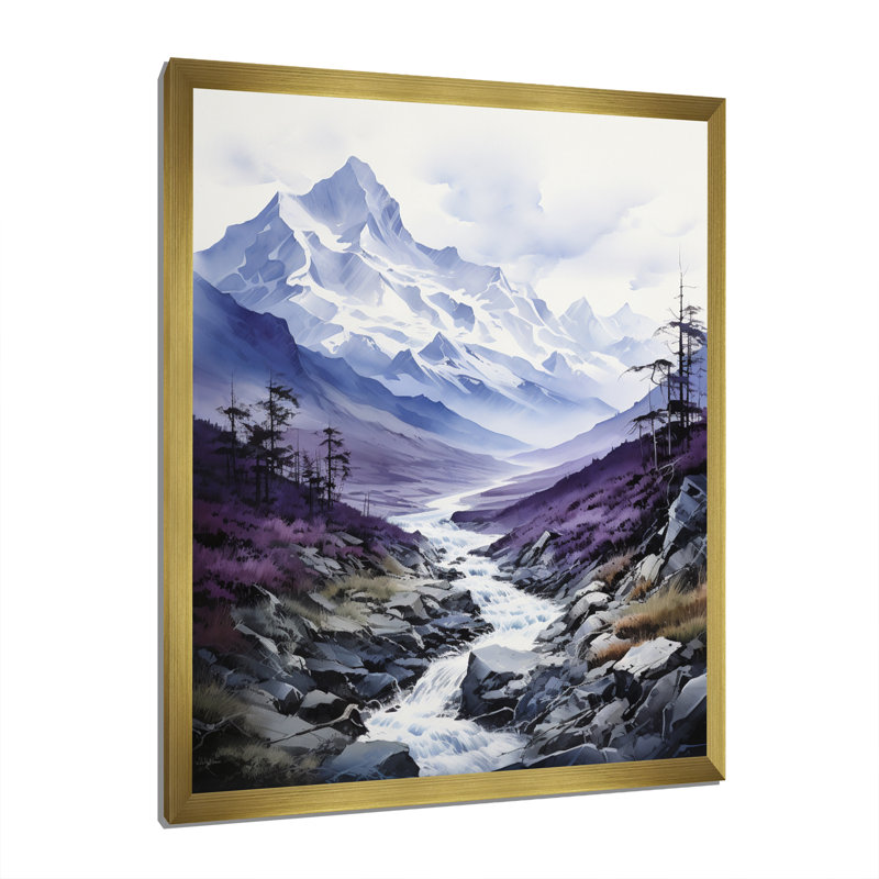Bayden Alaska Mountain Majesty - impression, Encadrement doré, H 32 po x l 24 po x P 1 po