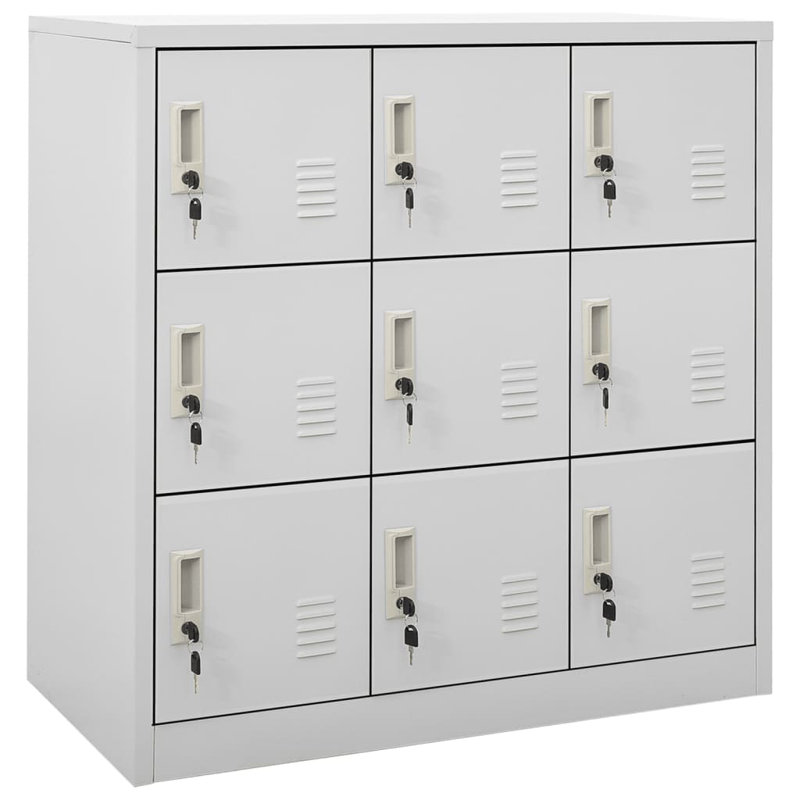 Metal 3 - Tier 90cm School Locker, Light Grey