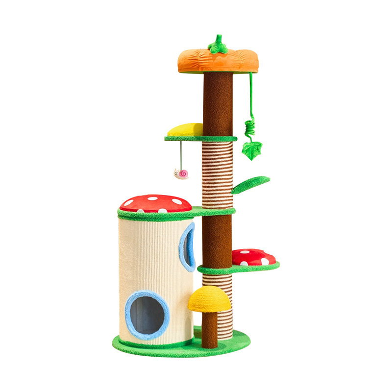 5 Tiers Cat Tree with Condons,Perch,Scratching Posts
