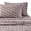 4 pièces grand drap rouille 100% flanelle de coton à motif floral de luxe surdimensionné pour des matelas de 18 po ajustés, pré-rétréci et ajusté avec 2 taies d'oreiller plates