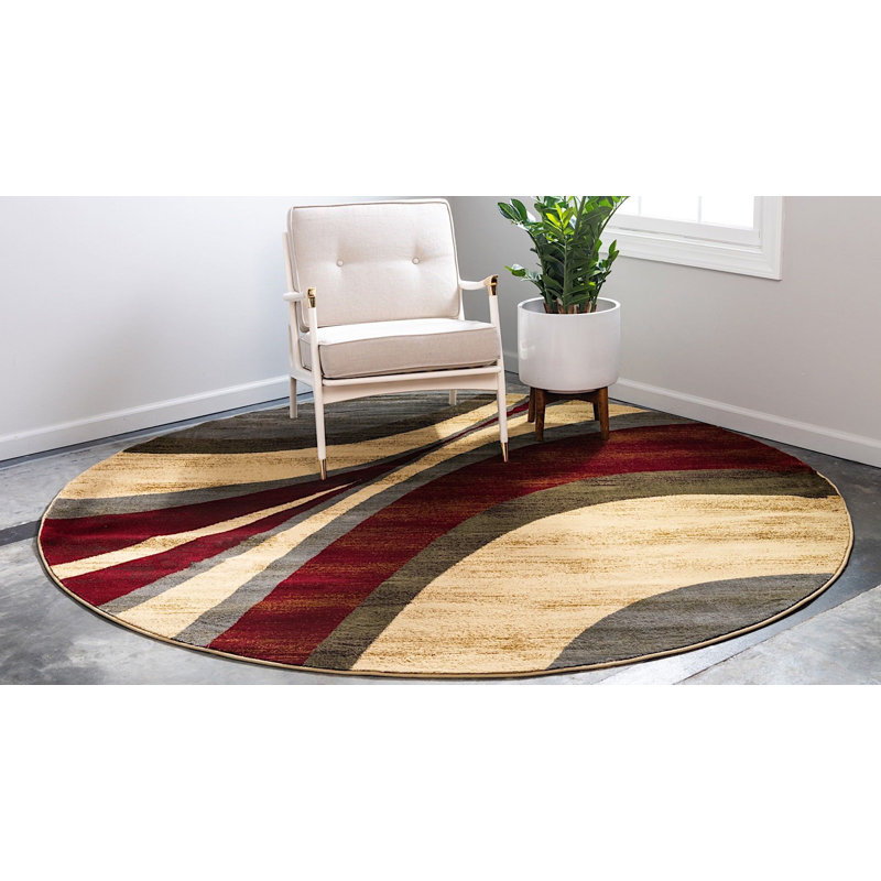 Tapis contemporain Arabica couleur tourbillon beige
