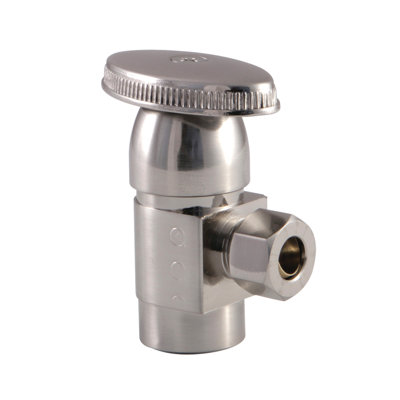 Kingston Brass Americana 1/2-Inch FIP x 3/8-Inch OD Comp Anti-Seize Deluxe Quarter-Turn Ceramic Hardisc Cartridge Angle Stop