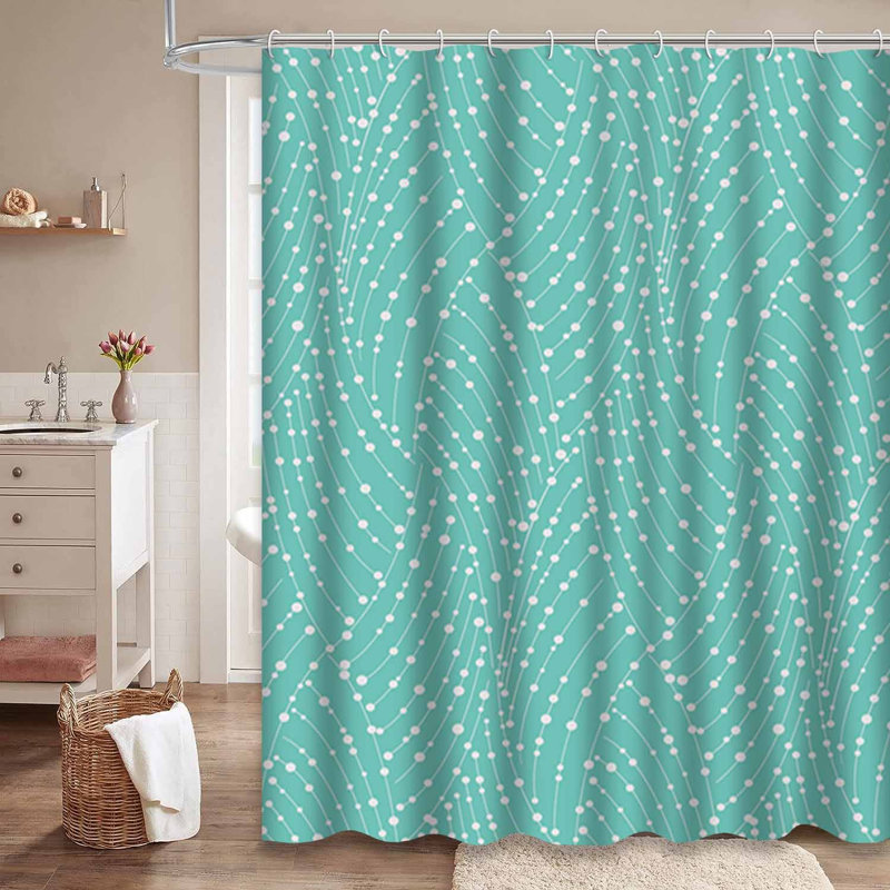 Rideau de douche imperméable à l'eau avec 12 crochets ModBranch, L 72 po x l 78 po