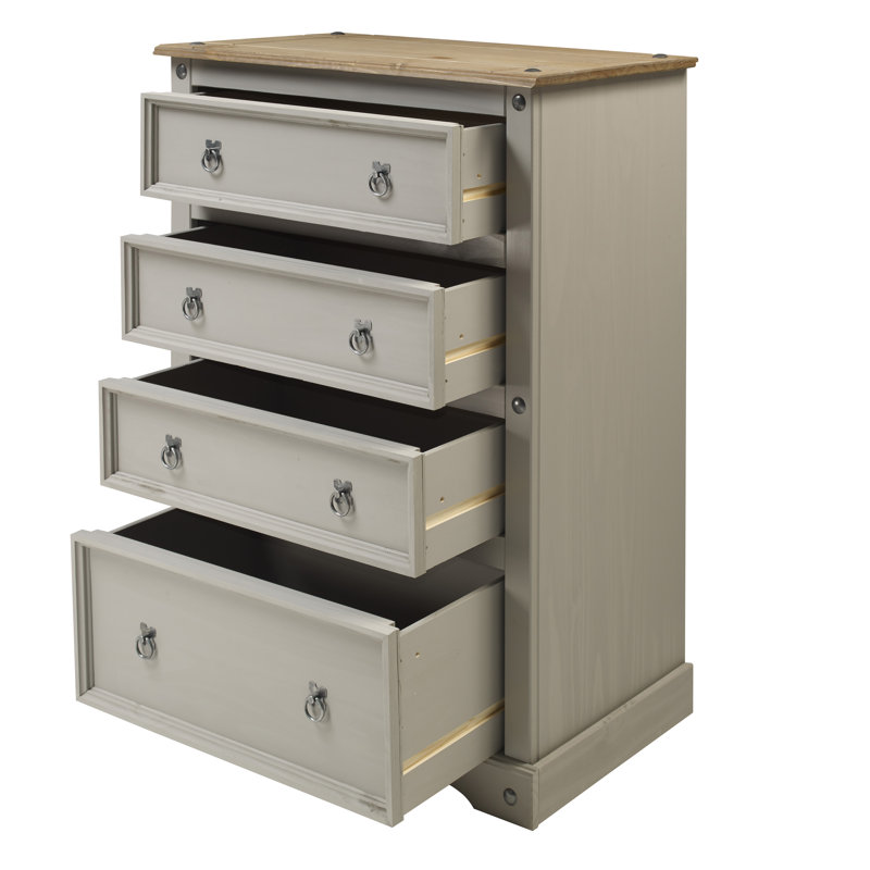 Palmea 82cm W 4 - Drawer Chest of Drawers, Grey