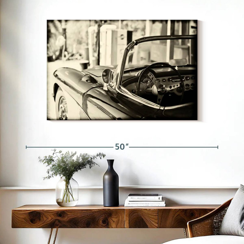 Mehar Classic Car Sepia, 26" H x 39" W