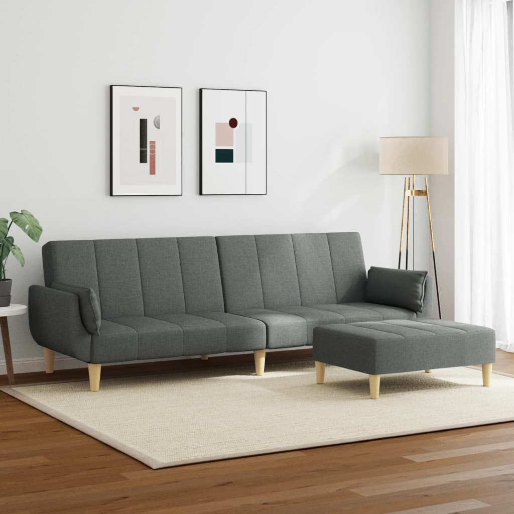 Vidaxl Schlafsofa 2-Sitzer mit Fußhocker