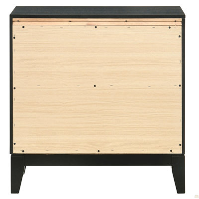 Weathered Black 2-Drawer Nightstand