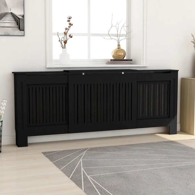Bedelia Adjustable Radiator Cover, Black