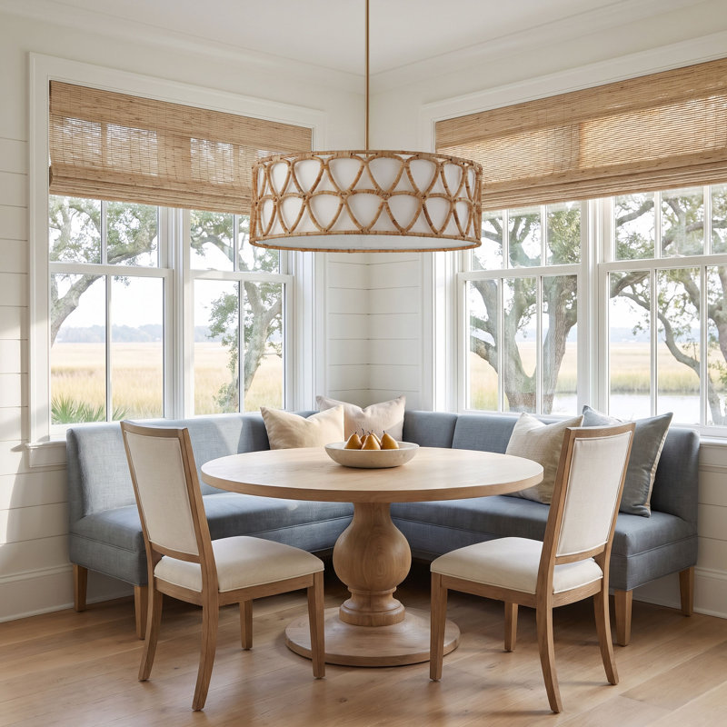 4 - Light Brass Drum Pendant
