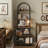 71" Bookshelf 5 Tier Bookcase Arched Display Racks Tall Bookshelf Freestanding Open Storage Shelf-1362693484