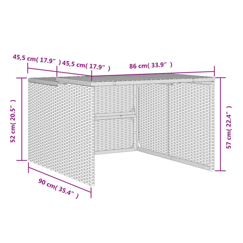 Remise à outils en osier l 2,83 pi. X P 2,95 pi., Gris