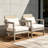 Outdoor Acacia Wood Patio Club Chair-129028104