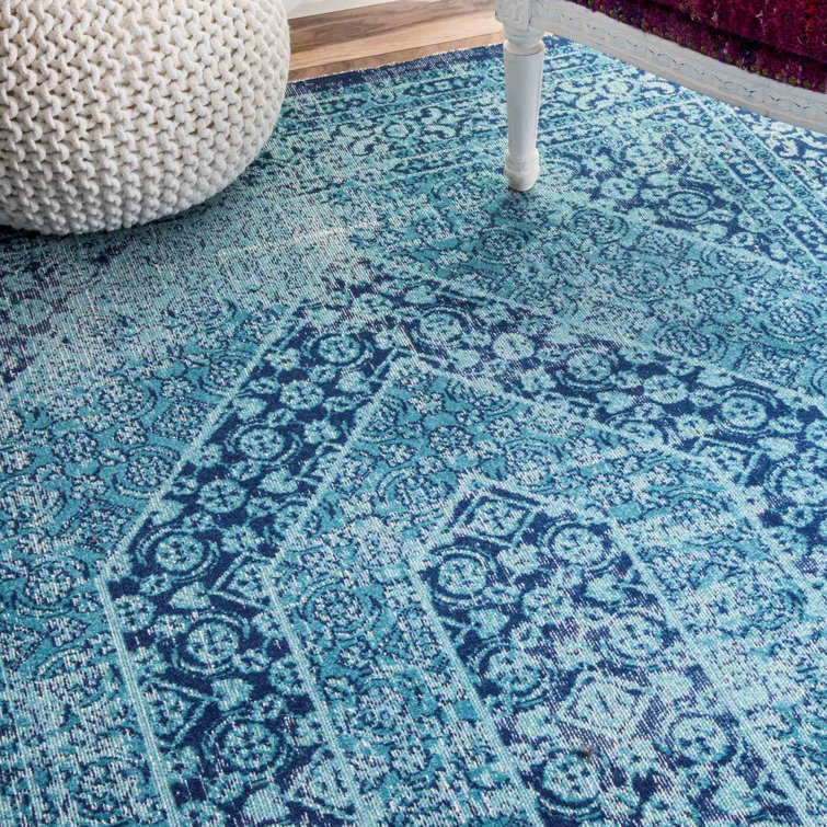 Tapis bleu rétro Chiesa
