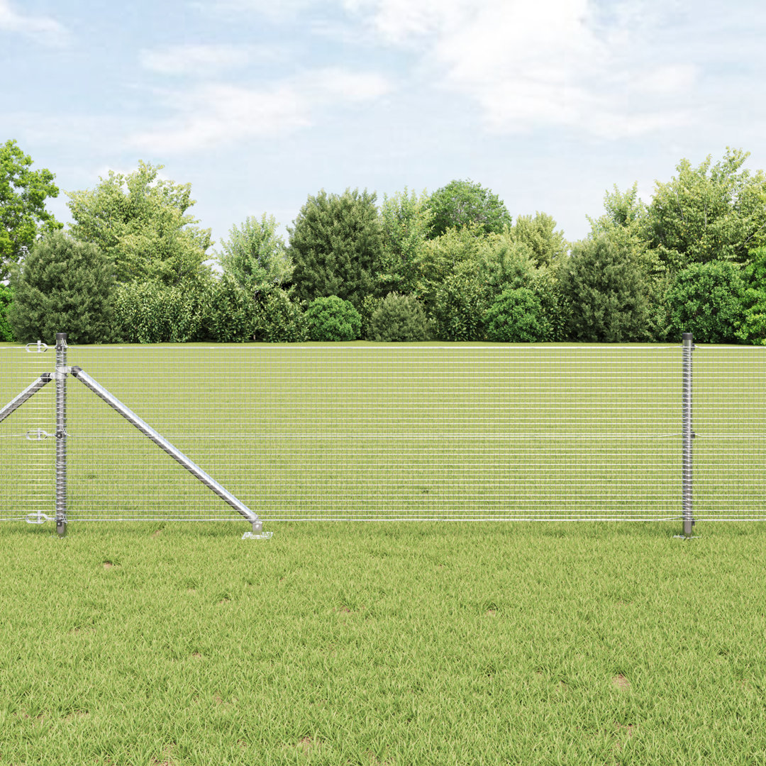Vidaxl Welded Wire Fence With 7 Spike Posts Steel