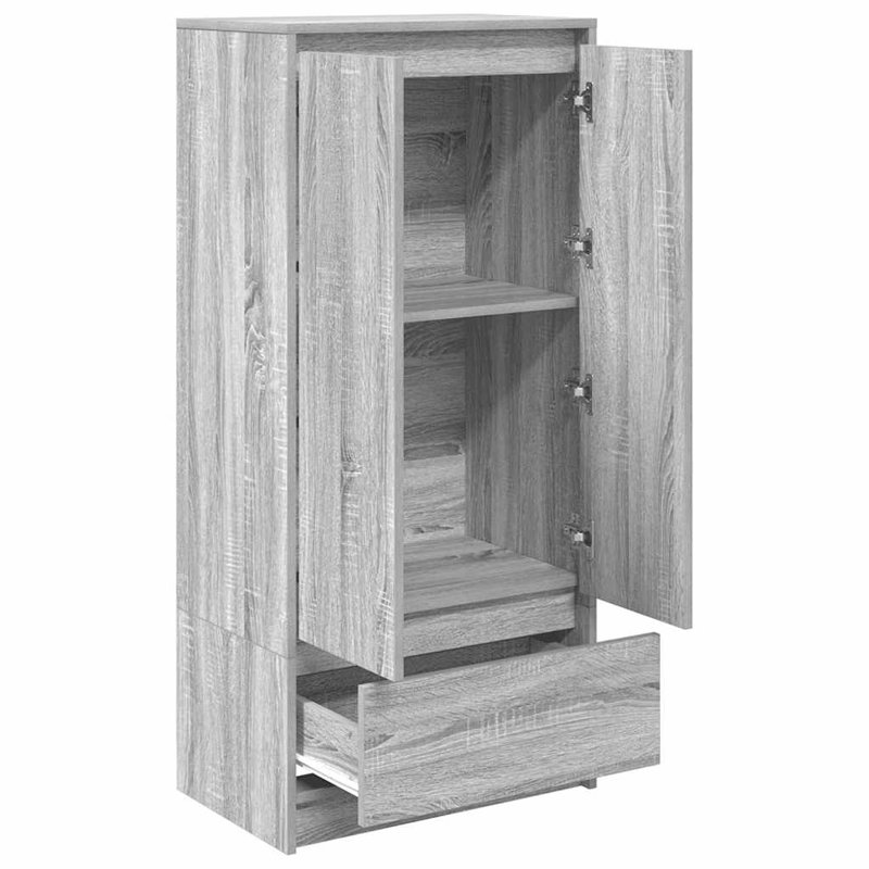 Cabinet With Drawer 55.5X34x119.5 Cm Engineered Wood, Grey Sonoma