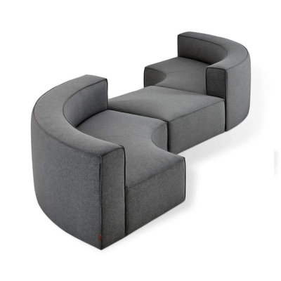 Mix Modular 167" Wide Reversible Modular Corner Sectional with Ottoman