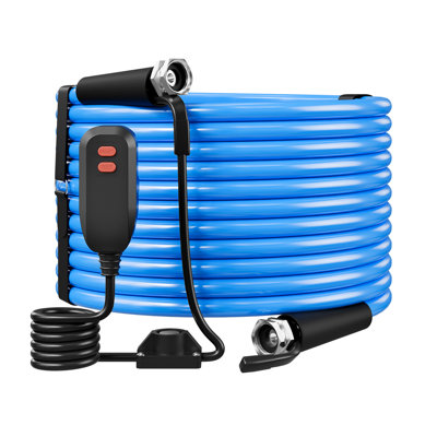 Tuyau d'eau chauffant de 23 m pour VR, résistant au froid jusqu'à -45 °C, diamètre intérieur de 12,7 mm, extérieur lisse, protection anti-fuite GFCI, thermostat intégré, résistant au gel et sans BPA pour utilisation en VR