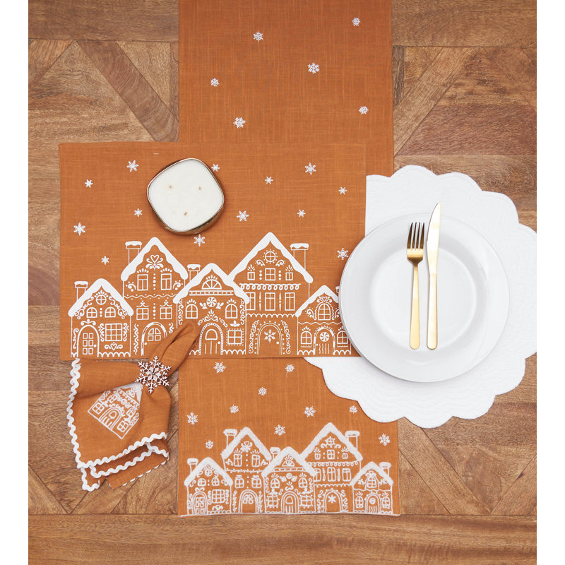 Ensemble de 6 napperons Gingerbread Village Christmas
