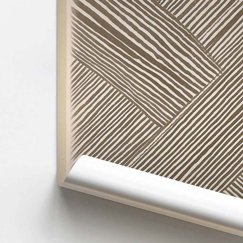 Illusion linéaire moderne III, H 11 po x l 14 po, Papier