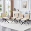 Chaise gonflable beige avec dossier boule et pieds dorés - ensemble de 2-129239918-129239919