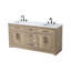 Meuble-lavabo double 72 po en chêne naturel-545837303-545837297