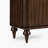 Louie Rectangular Buffet Sideboard Cabinet Walnut Finish with Curved Sides and Turned Legs for Dining Storage
